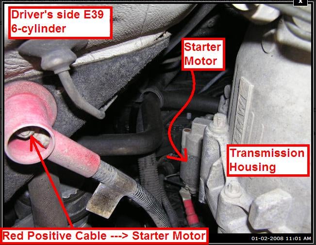 Bmw e39 starter removal #4