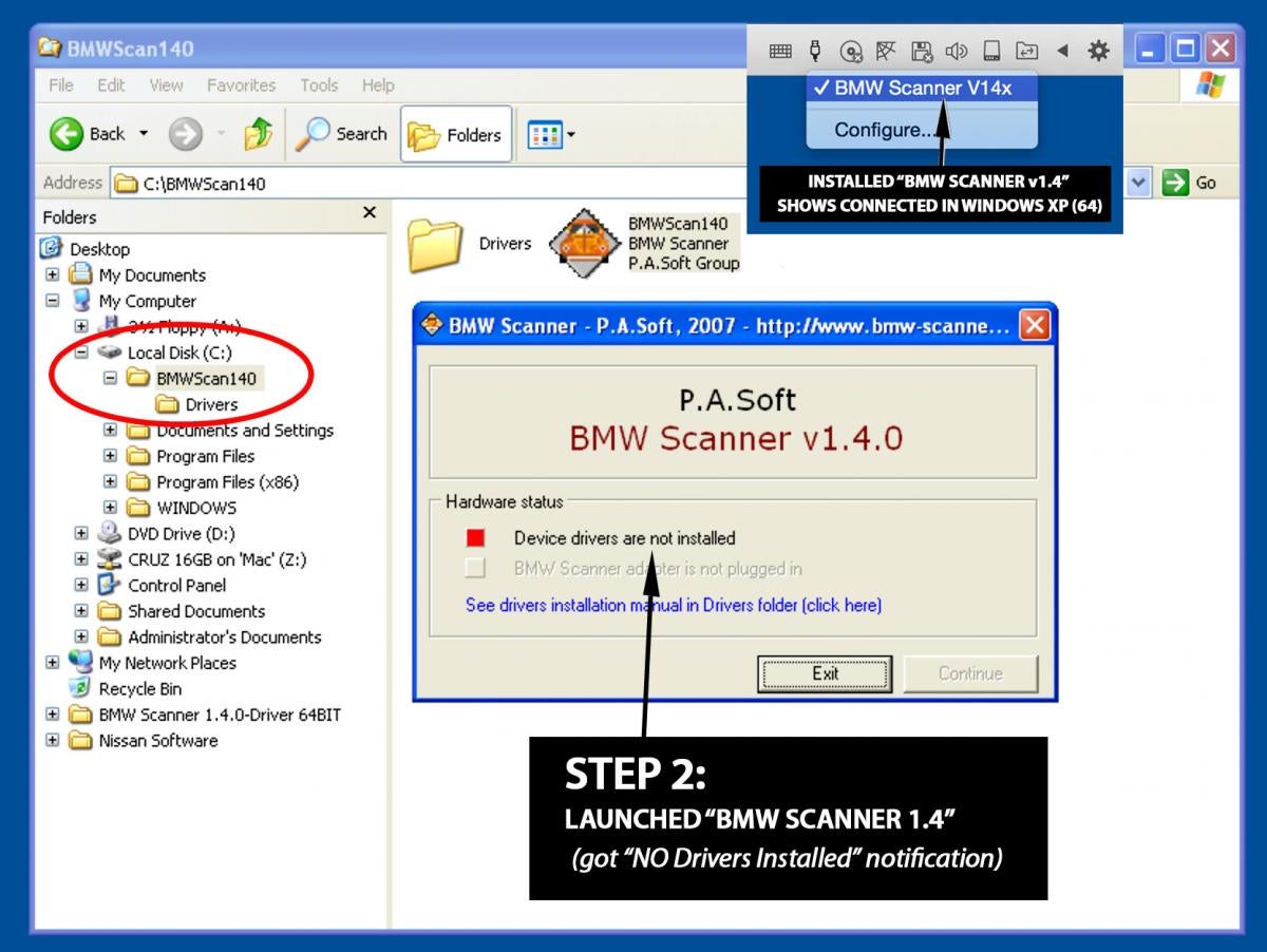 Yes … Another BMW Scanner v1.4 Install No Drivers Issue