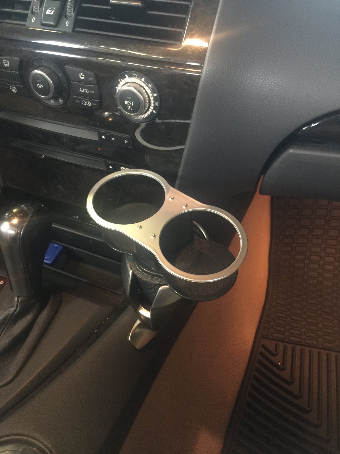 Solution to lack of Dual cup Holder For 2005 645ci!